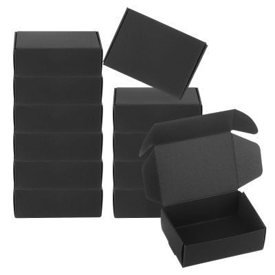 PATIKIL 3.3x2.4x1.2 Paper Soap Box, 20 Pack Homemade Soap Boxes Rectangle Presents Packaging Boxes for Birthday Christmas DIY Craft, Black
