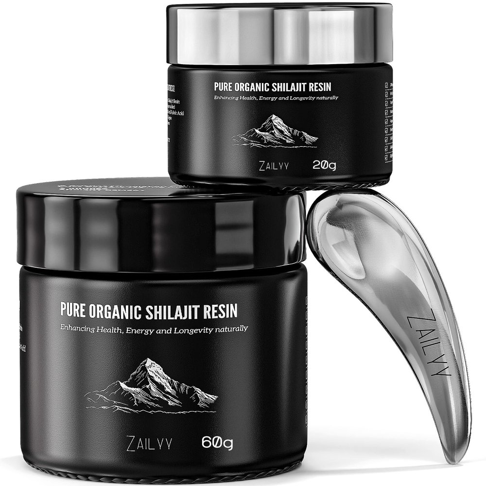 Pure Himalayan Organic Shilajit Resin Supplement 80g | Lab-Tested & Natural | Premium Grade with Fulvic Acid & Trace Minerals | Energy & Vitality Booster for Men & Women