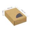 PATIKIL 3.8x2.8x1.2 Paper Soap Box with Window, 40 Pack Homemade Soap Boxes Triangle Presents Packaging Boxes for Birthday Christmas DIY Craft, Brown view 2