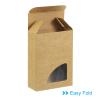 PATIKIL 3.8x2.8x1.2 Paper Soap Box with Window, 40 Pack Homemade Soap Boxes Triangle Presents Packaging Boxes for Birthday Christmas DIY Craft, Brown view 4