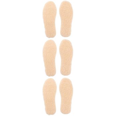FRCOLOR 3pairs Boy Girl Insole Warm Shoe Pads for Boys Girls Thick Fleece Liner Comfortable Footwear Accessory for School and Sports Fleece