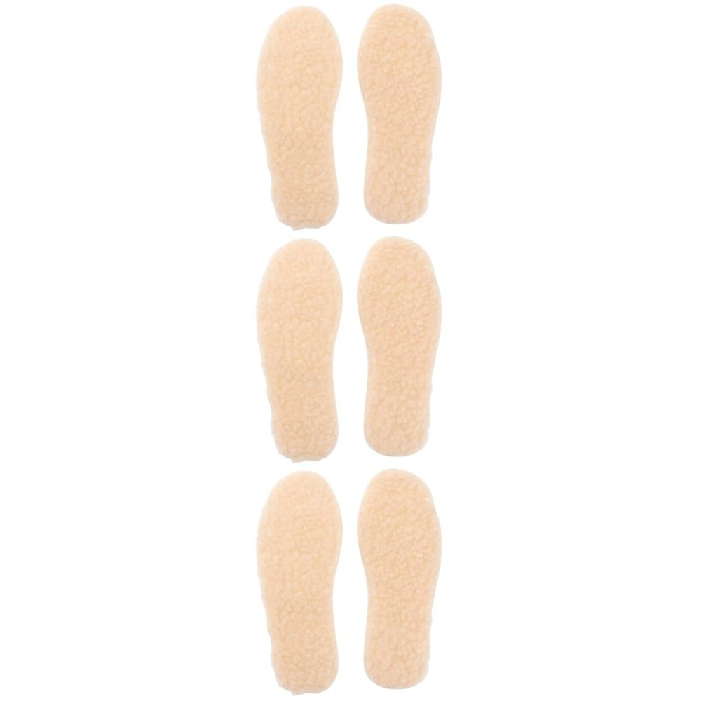 FRCOLOR 3pairs Boy Girl Insole Warm Shoe Pads for Boys Girls Thick Fleece Liner Comfortable Footwear Accessory for School and Sports Fleece