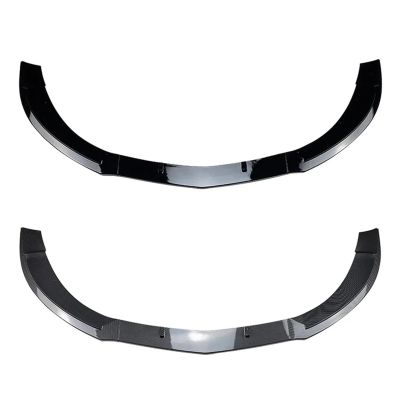 Car Front Bumper Spoiler Protector Plate Lip Body Kit, Compatible for Mercedes Benz CLA-Class C117 CLA200 260 CLA45 AMG 2013 2014 2015(Carbon Look)