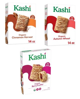 Cold Breakfast Cereal Variety Pack byKashi- Family Breakfast - Organic Fiber Cereal - Cinnamon Harvest & Autumn Wheat & Berry Fruitful - Pack of 3