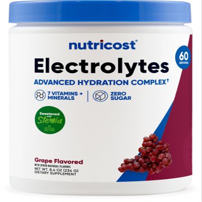 Nutricost Electrolyte Complex Powder (60 Servings, Grape) - Hydration Supplement Drink Mix with Vitamins and Minerals
