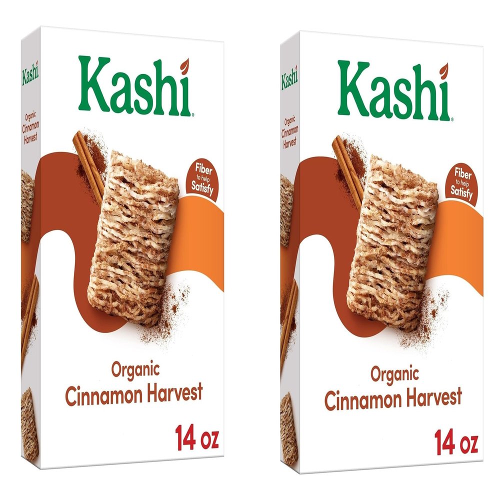 Cold Breakfast Cereal - Organic Cinnamon Harvest Breakfast Cereal byKashi- Family Breakfast - Organic Fiber Cereal - 14 Oz Box - Pack of 2