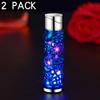 2PACK Blue and Silver Flowers Windproof Butane Jet Torch Lighter,Funny Cool Lighters,Adjustable Jet Flame Torch,Refillable,Grill BBQ Candle Camping(Without Gas) view 3
