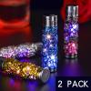 2PACK Blue and Silver Flowers Windproof Butane Jet Torch Lighter,Funny Cool Lighters,Adjustable Jet Flame Torch,Refillable,Grill BBQ Candle Camping(Without Gas) view 4