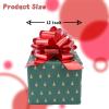 2 Pcs Large Ribbon Pull Bow - 12" Wide, Big Gift Bows for Cars Decor, New Houses, Gift Basket, Presents, Wreath, Decoration, Office (Red) view 2