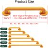 TIECHUINIUB Bathroom Grab Bar for Elderly, Disabled, Bathtub Grip Handle, Wall Mount Shower Balance Bar, Toilet Hand Rail-Yellow||40Cm/16In view 3