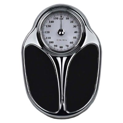 Mechanical Weight Scale, Mechanical Bathroom Scale, with Non-Skid Surface, No Batteries, for Home School Hospital Gym Beauty Salon Bathroom(White)