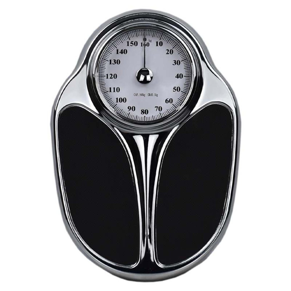 Mechanical Weight Scale, Mechanical Bathroom Scale, with Non-Skid Surface, No Batteries, for Home School Hospital Gym Beauty Salon Bathroom(White)