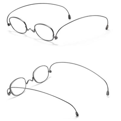 XOMSFKB Retro Oval Presbyopic Glasses Ultrathin Portable Computer Glasses HD Folding Reading Glasses Anti Eyestrain 3.00(+2.5)
