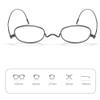 XOMSFKB Retro Oval Presbyopic Glasses Ultrathin Portable Computer Glasses HD Folding Reading Glasses Anti Eyestrain 3.00(+2.5) view 4