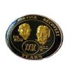 16 Year AA Medallion Metallic Black Founders Tri-Plate Sobriety Chip view 1
