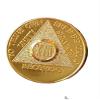 26 Year AA Medallion Glossy Gold Color Sobriety Chip view 1