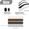2 Pairs Silicone Glasses Ear Cushion, Eye Glasses Ear Grippers Anti Slip, Glasses Ear Grips Non Slip, Eyeglass Ear Cushions for Pain, Temple Sleeves Tips Ear Pads for Glasses Slip Preventer (BLK&WHT) view 2
