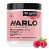 Harlo 3-in-1 Electrolytes Powder with Creatine & Collagen  High Sodium Performance Hydration | Zero Sugar | NSF Certified | Raspberry Salt (30 Servings) view 1