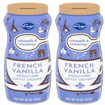 NineLife Basics ((Pack of 2)) French Vanilla Powdered Coffee Creamer 15 oz.
