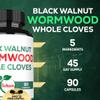 Satoomi 5 in 1 Wormwood Capsules Supplement - with Black Walnut Cloves Turmeric and Berberine HCl - 90 Capsules - Immune System & Digestion Health view 3