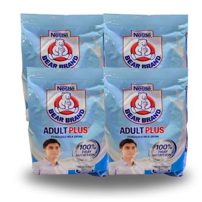 Bear Brand Adult Plus Powdered Milk Drink 300g (4 packs), 10.5 Ounce (Pack of 1)