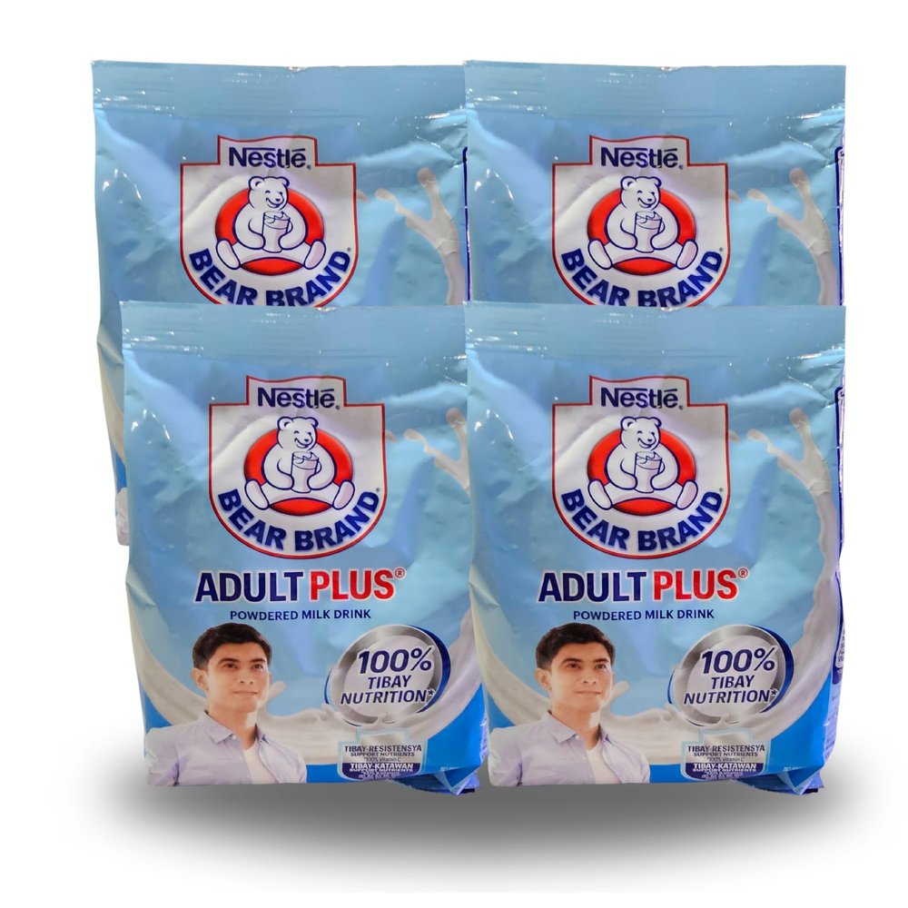 Bear Brand Adult Plus Powdered Milk Drink 300g (4 packs), 10.5 Ounce (Pack of 1)