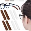 4 Pairs Silicone Glasses Ear Cushion, Eye Glasses Ear Grippers Anti Slip, Glasses Ear Grips Non Slip, Eyeglass Ear Cushions for Pain, Temple Sleeves Tips Ear Pads for Glasses Slip Preventer (BRN&WHT) view 1