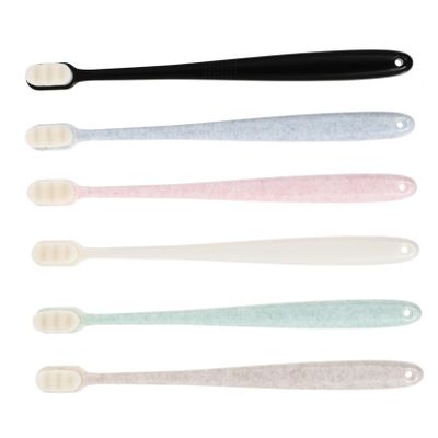 FOMIYES 18pcs Soft Bristle Wavy Style Toothbrushes for Adults Gentle Cleaning Green Beige Black White for Travel and Daily Use