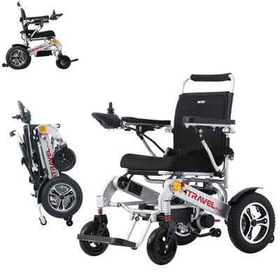 15 Miles Long Travel Range,Electric Wheelchair for Adults Intelligent Power Wheelchairs Lightweight Foldable All Terrain Motorized Wheelchair for Seniors Compact Airline Approved (Silver)