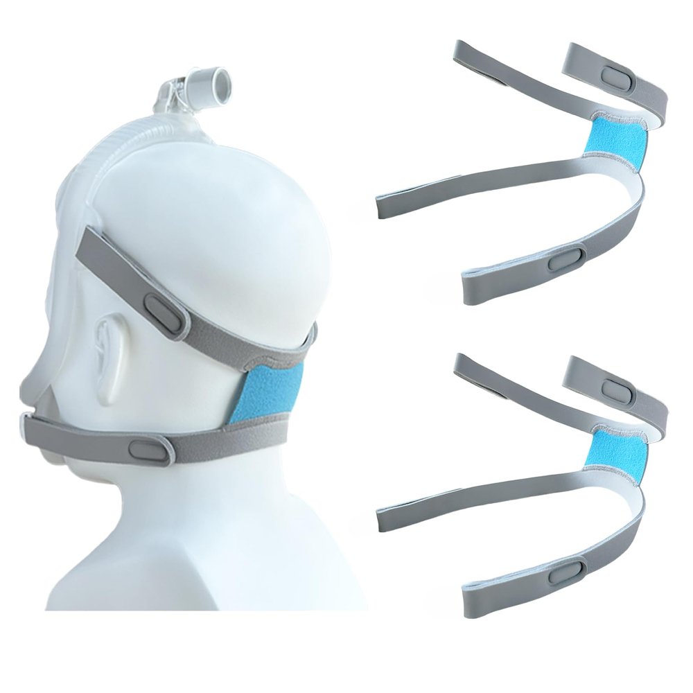2 Packs Replacement Headgear Straps for Airfit F30i CPAP Nasal Mask Full Face Replace Part Adjustable Straps Compatibility with F30i Headgear(Without Clips Mask Frame)