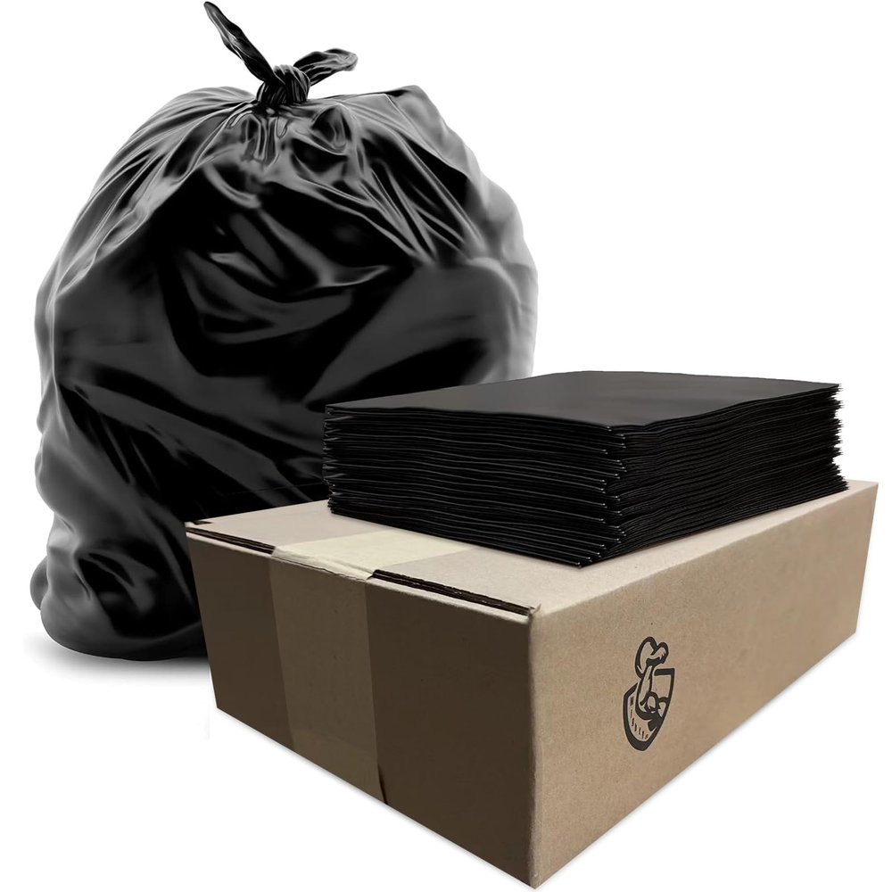 NineLife Basics 35-40 Gallons Large Trash can bags Heavy duty|33 * 39|2 mils|Black Thickened Grabag Bags- Kitchen,Commercial,Building,Sanitation,Hotel,Property (250)