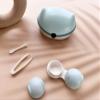 Contact Lens Case Kit, Cute Color Book Fox Contact Lens case with remover tool, Portable contact lens travel storage kit with mirror, container, tweezer, holder (Blue_Fox) view 4