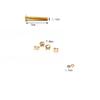 Rimless Glasses Diamond Head Gold Screw Washer Nut Cap and Screwdriver for Eyeglass Accessories view 2