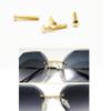 Rimless Glasses Diamond Head Gold Screw Washer Nut Cap and Screwdriver for Eyeglass Accessories view 3