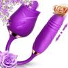 NineLife Basics Summer Newly Upgrade Popular Rose_Toy Handheld Tool for Women Waterproof Function Birthday Party Gifts BZ656, Purple view 1