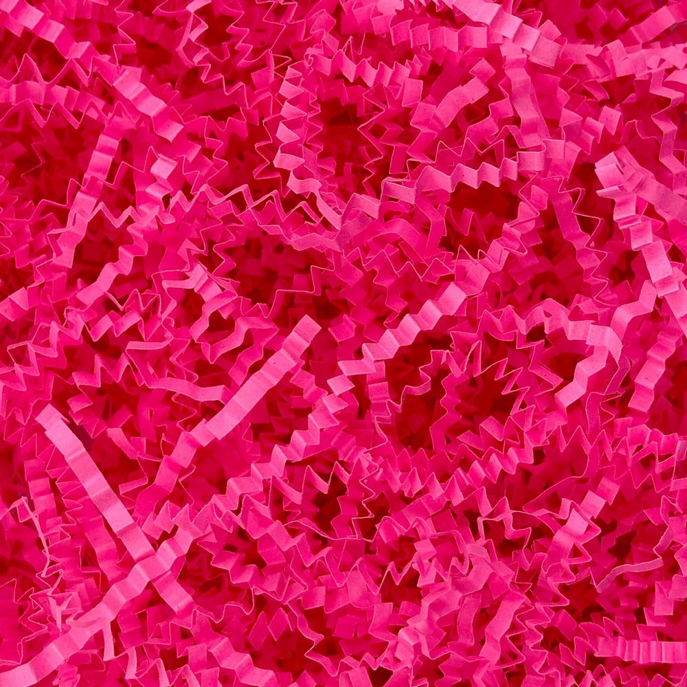 1LB Crinkle Cut Paper Shred Filler for Gift Box Bag and Basket On Holidays (Rose Pink)