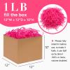 1LB Crinkle Cut Paper Shred Filler for Gift Box Bag and Basket On Holidays (Rose Pink) view 2