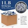 1LB Crinkle Cut Paper Shred Filler for Gift Box Bag and Basket On Holidays (Blue & White) view 2