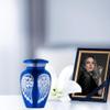 Blue Shiny Angel Wings Small Urn for Ashes - 3" Height and can accomodate 3 Cubic inches only view 4