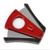 Prestige Import Group XoticEdge XhaleX Anodized Aluminum Body Dual Wing Stainless Steel Blade Cigar Cutter - Up to 64 Ring Gauge - Metallic Red & Black view 1