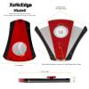 Prestige Import Group XoticEdge XhaleX Anodized Aluminum Body Dual Wing Stainless Steel Blade Cigar Cutter - Up to 64 Ring Gauge - Metallic Red & Black view 2