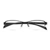 HELES Men's Metal &TR Half Frame Photochromic Brown Reading Glasses Single Vision Outdoor Sunglasses Readers -Black||Plano Lens(0.00) view 2