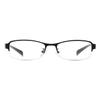 HELES Men's Metal &TR Half Frame Photochromic Brown Reading Glasses Single Vision Outdoor Sunglasses Readers -Black||Plano Lens(0.00) view 3