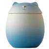 beisup Funeral Urn Cremation Ashes Urn for Pet Ashes Adult Human Ashes - Ceramics Moisture Proof Handcrafted Cremation Urns - Cats & Dogs Memorial Ashes Casket,Blue White-Medium view 1