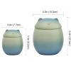 beisup Funeral Urn Cremation Ashes Urn for Pet Ashes Adult Human Ashes - Ceramics Moisture Proof Handcrafted Cremation Urns - Cats & Dogs Memorial Ashes Casket,Blue White-Medium view 4