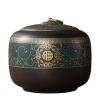 beisup Cremation Urns for Human Ashes Funeral Urns Keepsake Cremation Urn Ashes Adult Or Pet Ceramics Burial Urns Casket Dog Cat,Blue-Medium view 1