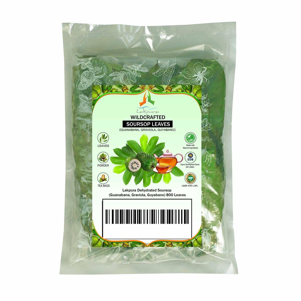 Lakpura Wildcrafted Soursop (Guanabana, Graviola, Guyabano) Dehydrated 800 Leaves ( 200g, 7oz)