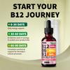 (2 Pack) Vitamin B12 and B6 Liquid Drops, B12 Sublingual Vitamin B Complex - B 12 Vitamin 5000mcg - B12 Methylcobalamin for Energy, Brain, and Heart Support with 27,200 mcg, Strawberry, 80 Servings view 4