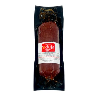 Sanniti Nduja di Spilinga USA | Spreadable Spicy Salami | Made Using a 300 Year-old Spilingesi Recipe | Great for Pasta Dishes, Bruschetta, Panini and Pizza | Refrigerate After Opening (8, Ounces)