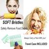 ALAZCO 160pcs Premium Soft Bristle EaseBetween Gentle Picks Flexible Rubber Bristles Safe On Braces Bridges Crowns Implants - Includes Convenient Travel Case view 3